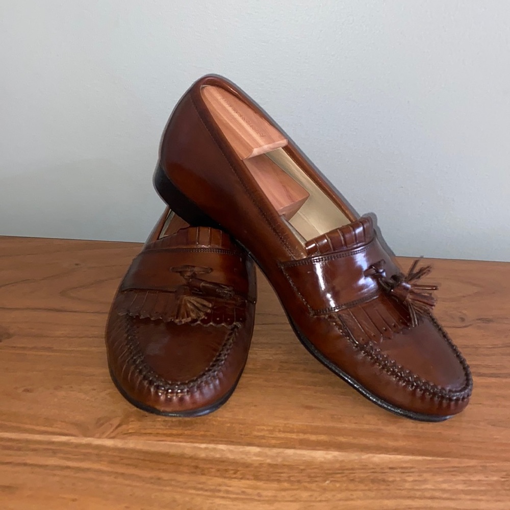 Johnston & Murphy Stanza loafers color chestnut size 10 1/2 Wide